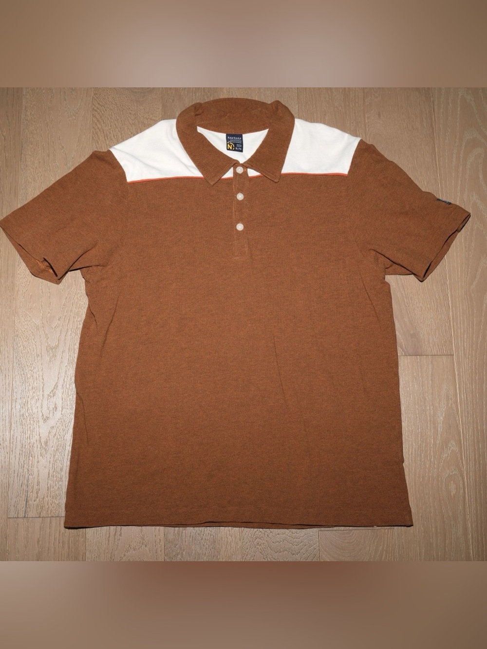 Vintage Y2K Nautica Jeans Co. Type N-3 colorblock polo 🤎
